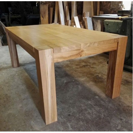 ChunKy Oak : Bàn Ăn Gổ Sồi - Chân Trụ - W1m4 ChunKy Oak : Bàn Ăn Gổ Sồi - Chân Trụ - W1m4